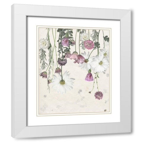Flower Veil II White Modern Wood Framed Art Print with Double Matting by Popp, Grace
