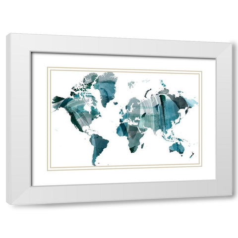 World Wash White Modern Wood Framed Art Print with Double Matting by Popp, Grace