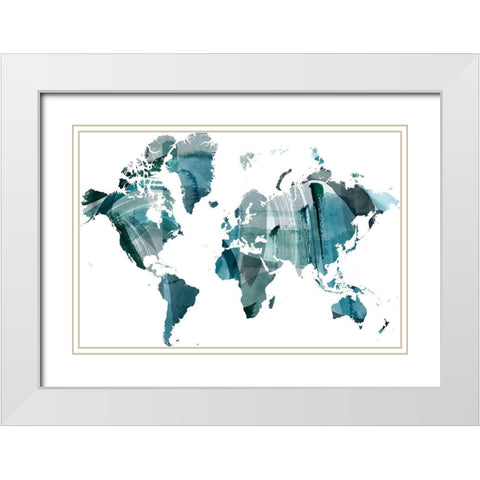 World Wash White Modern Wood Framed Art Print with Double Matting by Popp, Grace