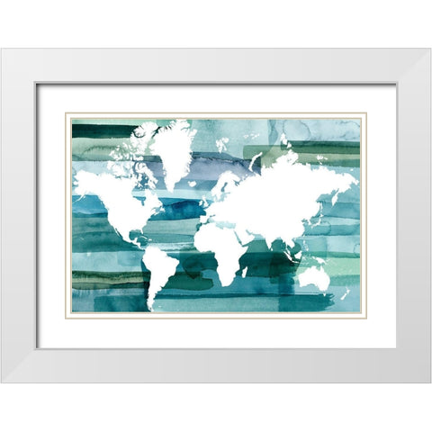 All Oceans White Modern Wood Framed Art Print with Double Matting by Popp, Grace