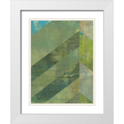 Emerald Canopy I White Modern Wood Framed Art Print with Double Matting by Green, Jacob