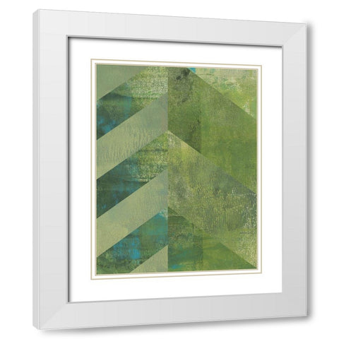 Emerald Canopy II White Modern Wood Framed Art Print with Double Matting by Green, Jacob