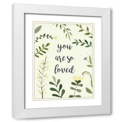 Nursery Sentiment I White Modern Wood Framed Art Print with Double Matting by Borges, Victoria