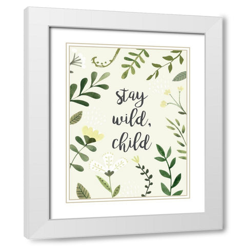 Nursery Sentiment II White Modern Wood Framed Art Print with Double Matting by Borges, Victoria