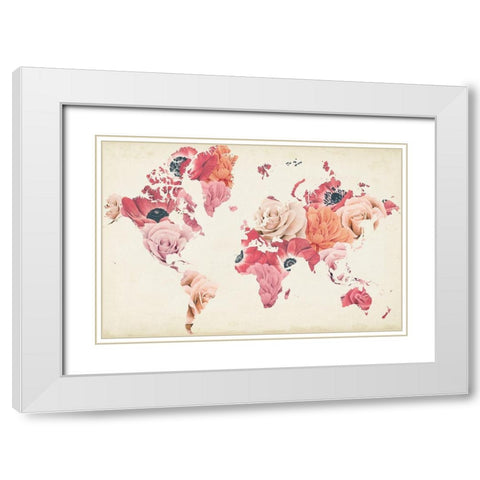 Earth Laughs in Flowers White Modern Wood Framed Art Print with Double Matting by Popp, Grace