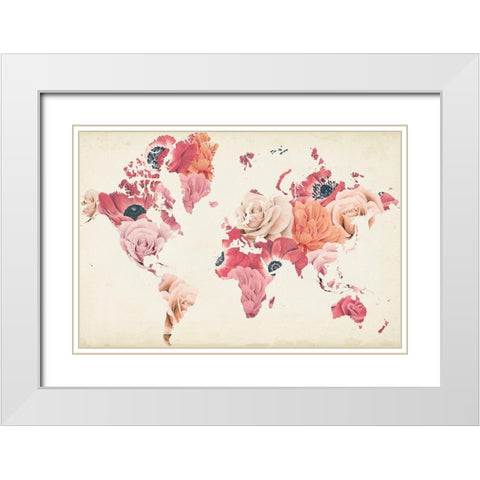 Earth Laughs in Flowers White Modern Wood Framed Art Print with Double Matting by Popp, Grace