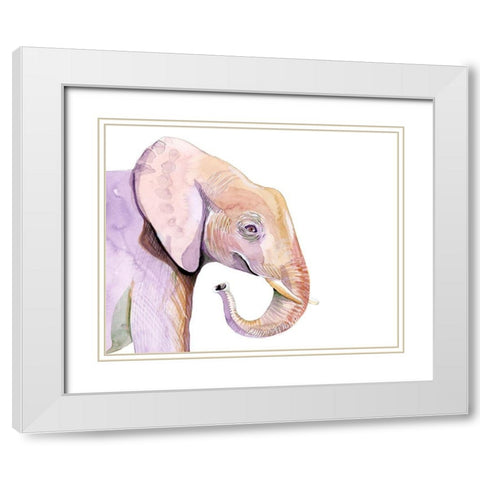 Sunset Safari VII White Modern Wood Framed Art Print with Double Matting by Ludwig, Alicia