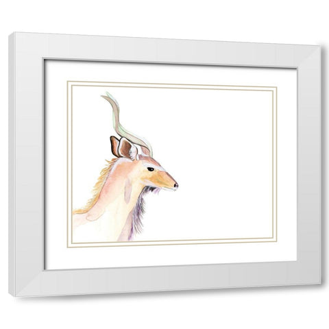 Sunset Safari IX White Modern Wood Framed Art Print with Double Matting by Ludwig, Alicia
