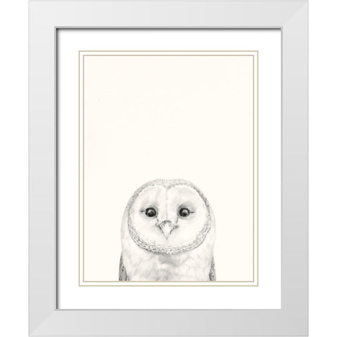 Animal Mug III White Modern Wood Framed Art Print with Double Matting by Borges, Victoria