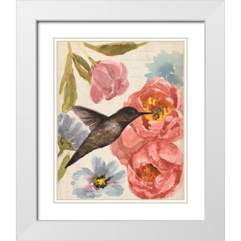 Nectars Sip I White Modern Wood Framed Art Print with Double Matting by Warren, Annie
