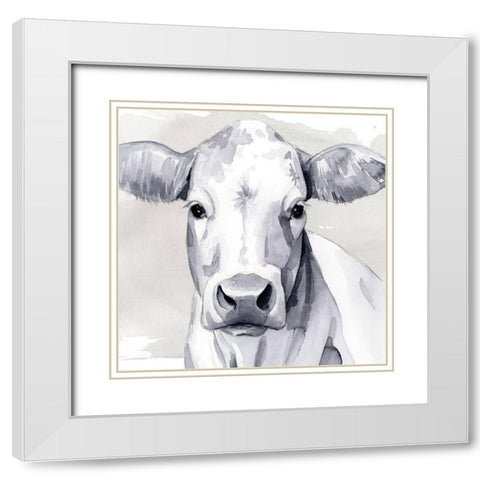 Sweet Face I White Modern Wood Framed Art Print with Double Matting by Popp, Grace