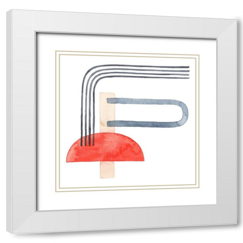 Deco Sunrise II White Modern Wood Framed Art Print with Double Matting by Popp, Grace