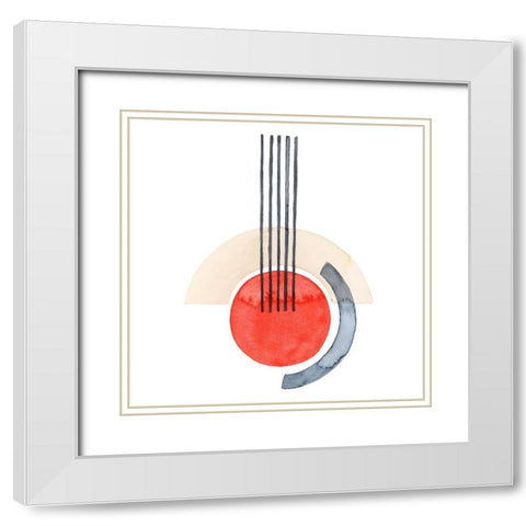 Deco Sunrise III White Modern Wood Framed Art Print with Double Matting by Popp, Grace