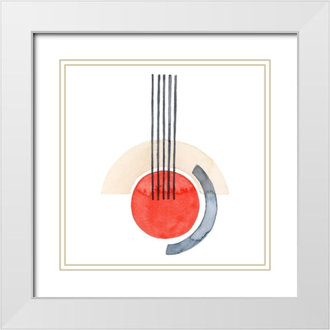 Deco Sunrise III White Modern Wood Framed Art Print with Double Matting by Popp, Grace