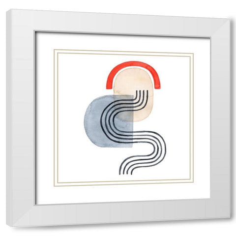 Deco Sunrise IV White Modern Wood Framed Art Print with Double Matting by Popp, Grace