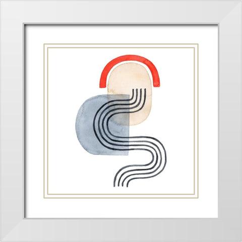 Deco Sunrise IV White Modern Wood Framed Art Print with Double Matting by Popp, Grace