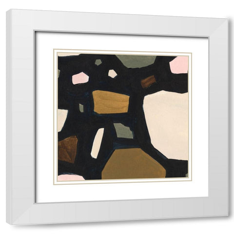 Terrazzo Shards V White Modern Wood Framed Art Print with Double Matting by Borges, Victoria