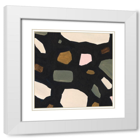 Terrazzo Shards VI White Modern Wood Framed Art Print with Double Matting by Borges, Victoria