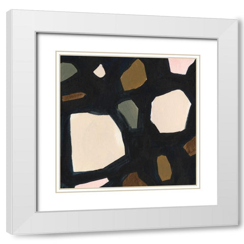 Terrazzo Shards VII White Modern Wood Framed Art Print with Double Matting by Borges, Victoria
