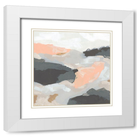 Rock Currents I White Modern Wood Framed Art Print with Double Matting by Vess, June Erica