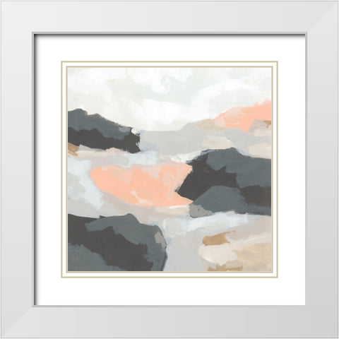 Rock Currents II White Modern Wood Framed Art Print with Double Matting by Vess, June Erica