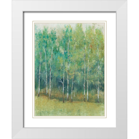 Woodland Edge I White Modern Wood Framed Art Print with Double Matting by OToole, Tim