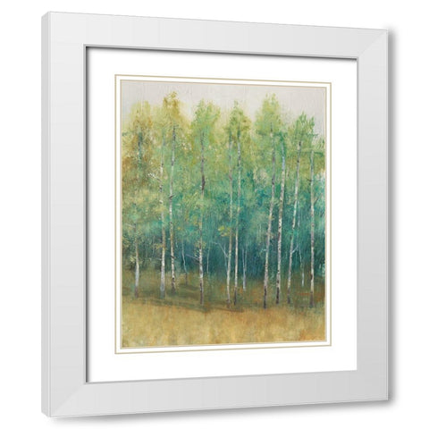 Woodland Edge II White Modern Wood Framed Art Print with Double Matting by OToole, Tim