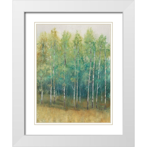 Woodland Edge II White Modern Wood Framed Art Print with Double Matting by OToole, Tim