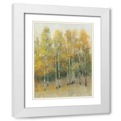 Woodland Edge IV White Modern Wood Framed Art Print with Double Matting by OToole, Tim