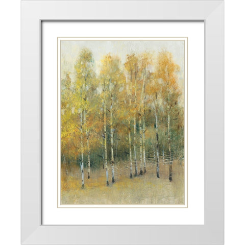 Woodland Edge IV White Modern Wood Framed Art Print with Double Matting by OToole, Tim