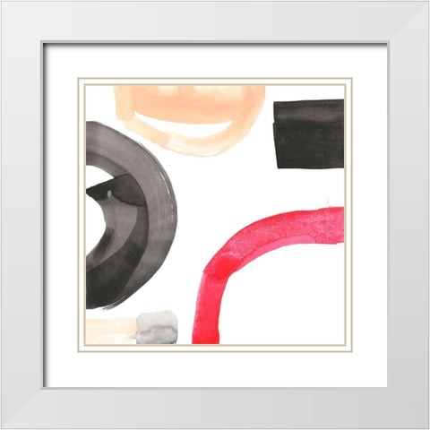 Neon Arches II White Modern Wood Framed Art Print with Double Matting by Goldberger, Jennifer