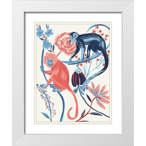 From the Jungle III White Modern Wood Framed Art Print with Double Matting by Wang, Melissa