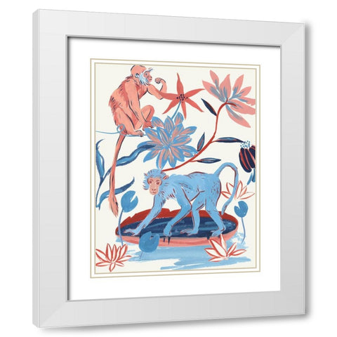 From the Jungle IV White Modern Wood Framed Art Print with Double Matting by Wang, Melissa