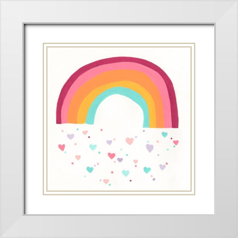 Happy Magic I White Modern Wood Framed Art Print with Double Matting by Vess, June Erica