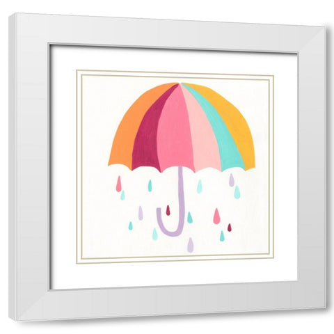 Happy Magic II White Modern Wood Framed Art Print with Double Matting by Vess, June Erica