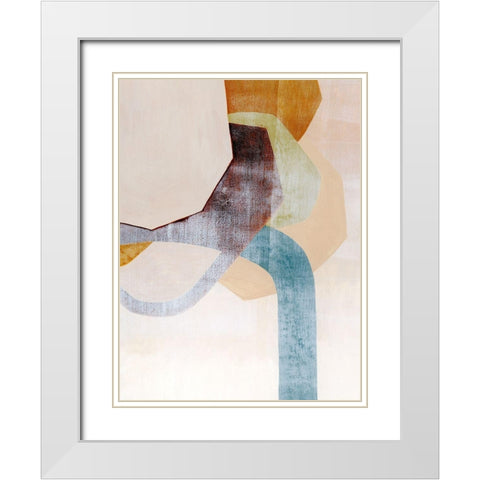 Desert Rockfall I White Modern Wood Framed Art Print with Double Matting by Popp, Grace