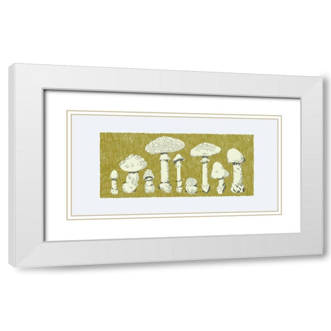 Forest Fungi I White Modern Wood Framed Art Print with Double Matting by Green, Jacob
