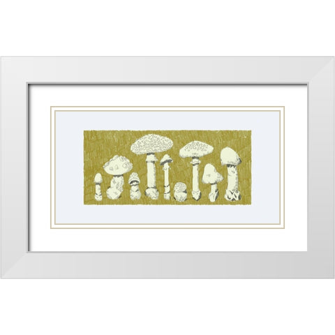 Forest Fungi I White Modern Wood Framed Art Print with Double Matting by Green, Jacob