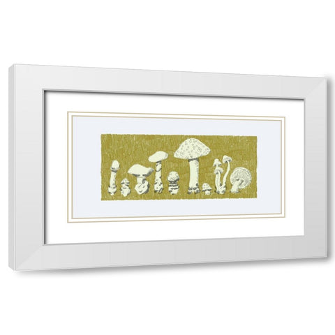 Forest Fungi II White Modern Wood Framed Art Print with Double Matting by Green, Jacob