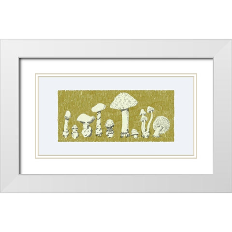 Forest Fungi II White Modern Wood Framed Art Print with Double Matting by Green, Jacob