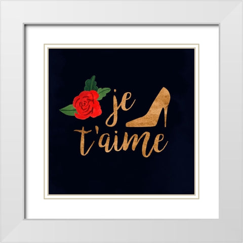 Oui Oui Glam I White Modern Wood Framed Art Print with Double Matting by Borges, Victoria
