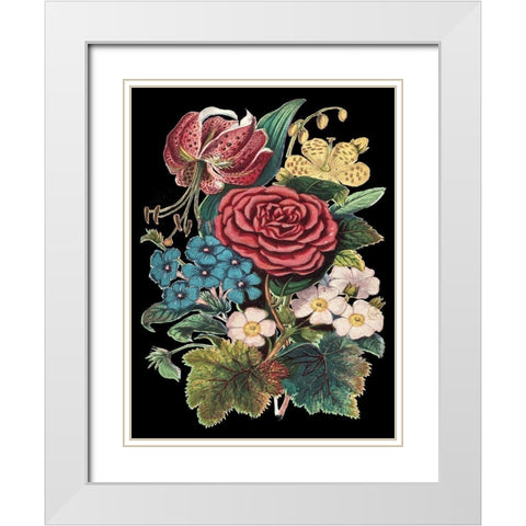 Garden Gathering III White Modern Wood Framed Art Print with Double Matting by Unknown