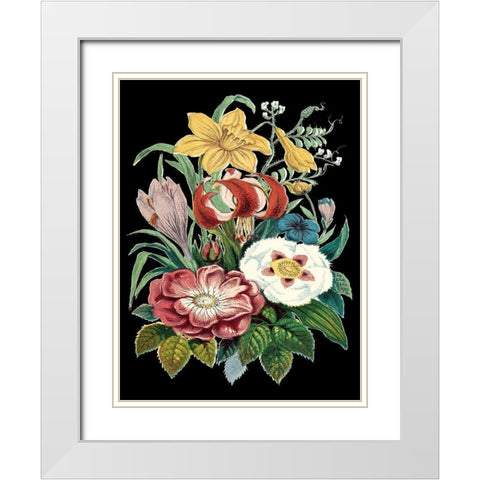 Garden Gathering VI White Modern Wood Framed Art Print with Double Matting by Unknown