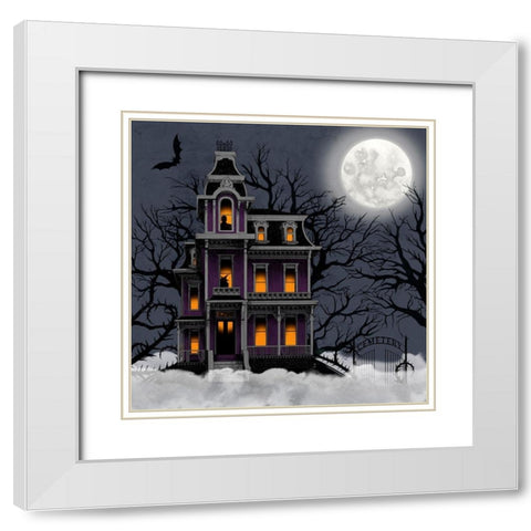 Spooky Night I White Modern Wood Framed Art Print with Double Matting by Popp, Grace