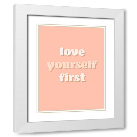 Womxn I White Modern Wood Framed Art Print with Double Matting by Hambly, Anna