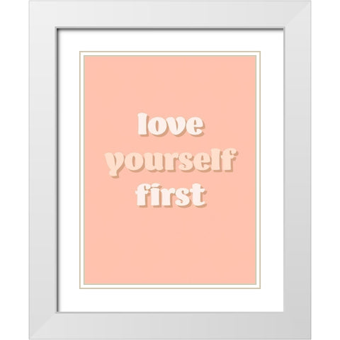Womxn I White Modern Wood Framed Art Print with Double Matting by Hambly, Anna