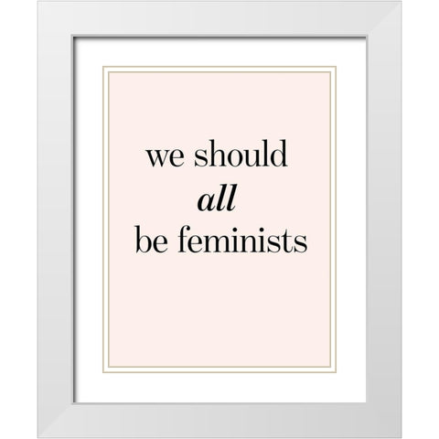 Womxn VII White Modern Wood Framed Art Print with Double Matting by Hambly, Anna