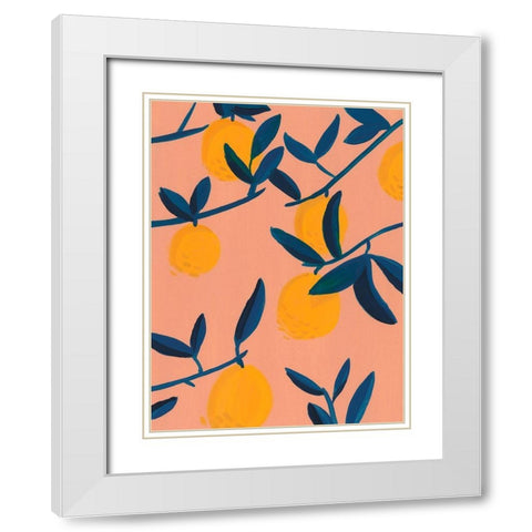Sunlit Grove II White Modern Wood Framed Art Print with Double Matting by Green, Jacob