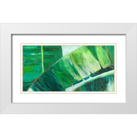 Goin Bananas I White Modern Wood Framed Art Print with Double Matting by Wilkins, Suzanne