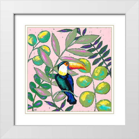 Tropics II White Modern Wood Framed Art Print with Double Matting by Reynolds, Jade